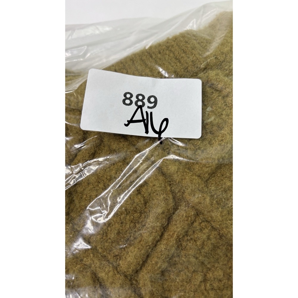 Aelfric Eden Sweater Womens Large Mustard Green Cable Knit Pullover A16-889 - Picture 8 of 8